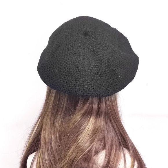 Summer French Beret Hat For Women Breathable Crochet Beret Elastic Newsboy Cap🖤 - Picture 5 of 6
